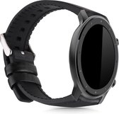 kwmobile horlogeband geschikt voor Huami Amzfit GTR (47mm) / GTR 2 / GTR 3 / GTR 4 -Armband voor fitnesstracker van leer in zwart