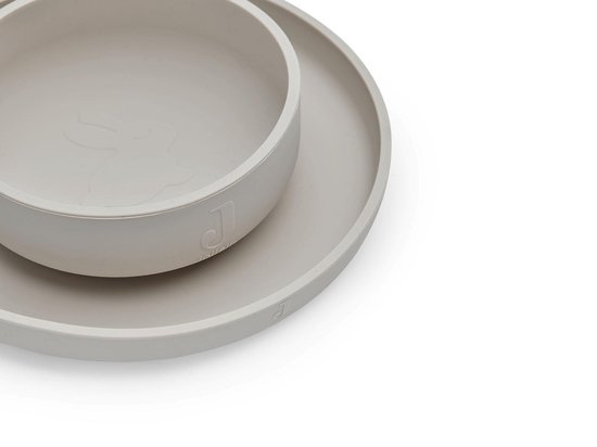 Jollein - Kinderserviesset 4-delig (Nougat) - Siliconen - Baby Servies, Baby Bestek - 6-18 maanden van Jollein — afbeelding 2