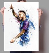 Voetbal Wereldster Print Poster Wall Art Kunst Canvas Printing Op Papier Living Decoratie Multi-color 15X20cm