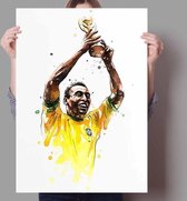 Voetbal Wereldster Print Poster Wall Art Kunst Canvas Printing Op Papier Living Decoratie Multi-color 60X120cm