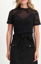 Tramontana | Top met Kant | Black | Maat M