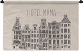 Tapisserie murale - Tissu mural - Maman Hotel - Dictons - Citations - Mère - 120x80 cm - Tapisserie