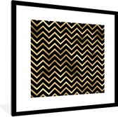 Cadre photo avec affiche - Motifs - Ligne - Or - 40x40 cm - Cadre pour affiche