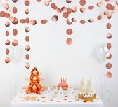 Slinger Glimmend Rosé Goud / Glitter - Rond Cirkel - Guirlande - Vlaggenlijn - Vlag | Kerst – Christmas - Huwelijk - Geboorte - Feest - Verjaardag - Jubileum - Bruiloft - Babyshower - Event - Wedding - Birthday party - Decoratie | DH Collection