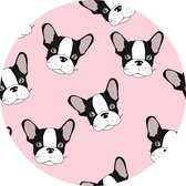 Vloerkleed vinyl rond | Frenchie