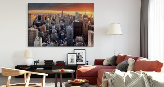 Peinture - Vue d'ensemble de New York , Art Décoration murale , Impression Premium
