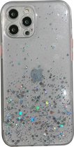 Samsung Galaxy S20 Ultra Transparant Glitter Hoesje met Camera Bescherming - Back Cover Siliconen Case TPU - Samsung Galaxy S20 Ultra - Transparant