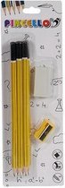 Pincello Potlodenset Hout/rubber Geel 6-delig