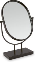 vtwonen Staande Spiegel Ovaal - Tafelspiegel - Woonaccessoires - Zwart - 20x31cm