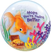 Folieballon - Hope you're feeling Better - Bubble - 56cm - Zonder vulling