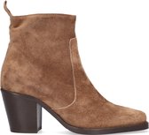 VIA VAI Anika Bizz Enkellaarsjes - Enkelboots met rits - Dames - Bruin - Maat 39