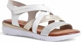 Jana Dames Sandaal 8-8-28205-26 191 weiß meliert H-breedte Maat: 37 EU