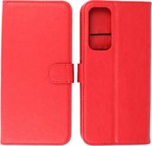 Motorola Moto Edge (2021) Hoesje - Book Case Telefoonhoesje - Kaarthouder Portemonnee Hoesje - Wallet Case - Rood