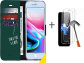 GSMNed - Wallet Softcase iPhone 11 Pro groen – hoogwaardig leren bookcase groen -Booktype voor iPhone 11 Pro - met screenprotector iPhone 11 Pro