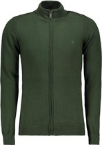 Haze & Finn Vest Knit Cardigan Full Zip Melange Mc16 0227 Scarab Green Mannen Maat - XL