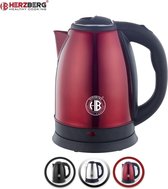 Herzberg HG-5011: Stainless Steel Electric  Kettle - Red