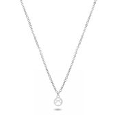Twice As Nice Halsketting in zilver, pootafdruk 36 cm+4 cm