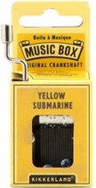 muziekdoos Yellow Submarine 4 x 5 cm RVS zilver