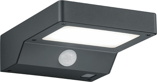 LED Solar Tuinverlichting - Torna Fominy - Zonne-energie - Bewegingssensor - 4W - Spatwaterdicht IP44 - Mat Antraciet - Kunststof