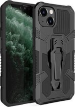 Machine Armor Warrior Schokbestendige pc + TPU-beschermhoes voor iPhone 13 (zwart)