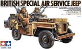 1:35 Tamiya 35033 British Special Air Service Jeep w/2 Figures Plastic Modelbouwpakket