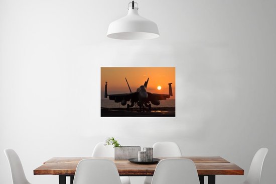 Affiche Avion - Avion de chasse - Porte-avions - 90x60 cm
