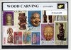Afbeelding van het spelletje Houtsnijwerk – Luxe postzegel pakket (A6 formaat) : collectie van 25 verschillende postzegels van houtsnijwerk – kan als ansichtkaart in een A6 envelop - authentiek cadeau - kado - geschenk - kaart - timmerman - kunst - hout