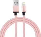 1 m geweven stijl metalen kop 58 kernen 8 pins naar USB 2.0 data / laadkabel, voor iPhone XR / iPhone XS MAX / iPhone X & XS / iPhone 8 & 8 Plus / iPhone 7 & 7 Plus / iPhone 6 & 6s & 6 Plus &