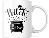Halloween Mok met tekst: Witch Brew | Halloween Decoratie | Grappige Cadeaus | Koffiemok | Koffiebeker | Theemok | Theebeker