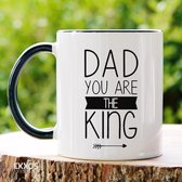 Dad you are the king  - Customized mokken en bekers - mokken met tekst - mokken - bekers - cadeautje - cadeau voor vrouw - cadeau vor man - keramiek servies - valentijn cadeautje voor haar - 