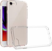 Voor iPhone SE (2020) Krasbestendig TPU + acryl beschermhoes (transparant)