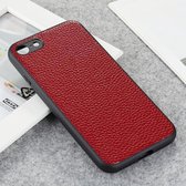 Litchi Texture lederen opvouwbare beschermhoes voor iPhone 8/7 (rood)