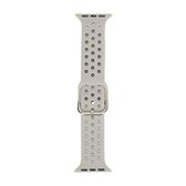 Siliconen vervangende horlogeband voor Apple Watch Series 6 & SE & 5 & 4 44 mm / 3 & 2 & 1 42 mm (lichtgrijs)