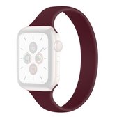 Silicagel Effen kleur krimpende geldvervangende horlogebanden uit één stuk, maat: M 142x14 mm voor Apple Watch Series 6 & SE & 5 & 4 40 mm / 3 & 2 & 1 38 mm (wijnrood)