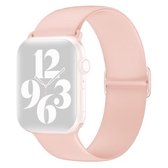 Elasticiteit siliconen vervangende band horlogeband voor Apple Watch Series 6 & SE & 5 & 4 40 mm / 3 & 2 & 1 38 mm (roze)