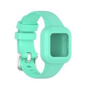 Voor Garmin Vivofit JR3 siliconen vervangende horlogeband in pure kleur (groenblauw)