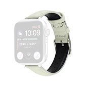 14 mm slanke lederen band horlogeband voor Apple Watch Series 6 & SE & 5 & 4 40 mm/3 & 2 & 1 38 mm (wit)