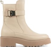 VIA VAI Vrouwen Leren     Enkellaarsjes / Laarzen / Damesschoenen 57168 - Beige - Maat 36