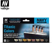 Vallejo val71646 Model Air - Titanic Ship Colors 8 x 17 ml