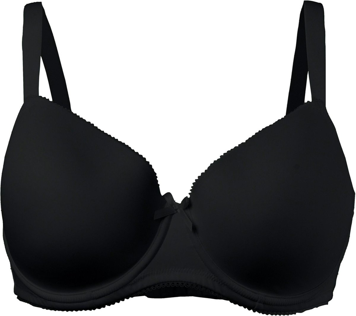 Ulla Popken - Dames - Beugelbeha zachte cups - Klassiek zwart - Maat 100C