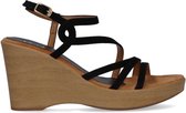 Unisa Rabal Sandalen - Met Sleehak - Dames - Zwart - Maat 41