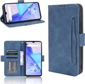 Voor Umidigi Power 5 Skin Feel Kalf Patroon Horizontale Flip Lederen Case met Houder & Kaartsleuven & Fotolijst (Blauw)