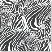 Muismat Klein - Patronen - Zebraprint - Zwart - 20x20 cm