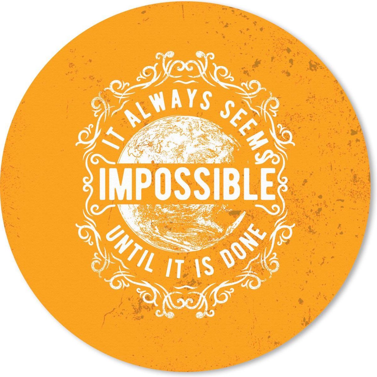 Muismat rond 20x20 cm - Mousepad Vintage - Maan - Design - Ronde muismatten