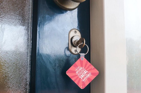 Porte-clés - Vintage - Design - Texte - Plastique