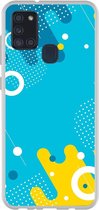 Smartphonebooster Telefoonhoesje - Back Cover - Geschikt Voor Samsung Galaxy A21s - Blue En Blue