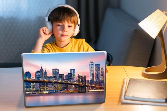 Sticker ordinateur portable - 12,3 pouces - New York - Pont de Brooklyn - Siècle des Lumières