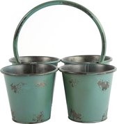 Non-branded Bloempot Jack Vierling 23 X 24 Cm Staal Turquoise