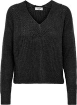 Jacqueline de Yong Trui Jdywendy L/s V-neck Pullover Knt 15204674 Black Dames Maat - S