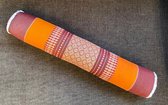Knierolkussen – Bolster mini Yoga en meditatie – Kapok - Thais design - Oranje (8x8x50cm)